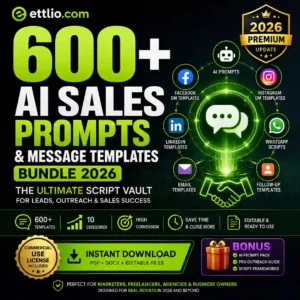 600+ AI Sales Prompts Bundle